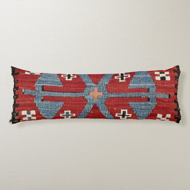 Blue Diamond Arrow Konya II Red Cowboy  Body Cushion (Front)