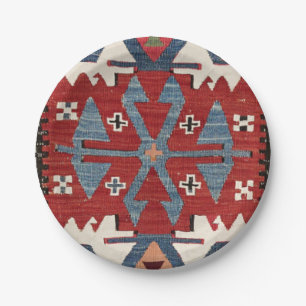 Blue Diamond Arrow Konya II Red Cowboy Paper Plate