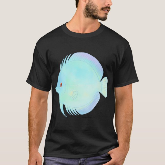 Blue Diamond Discus Fish T-Shirt (Front)