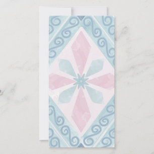 Blue Diamond Geometric Pattern Card