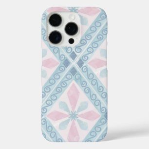 Blue Diamond Geometric Pattern iPhone 16 Pro Case