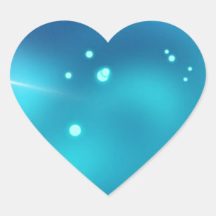 blue diamond heart sticker