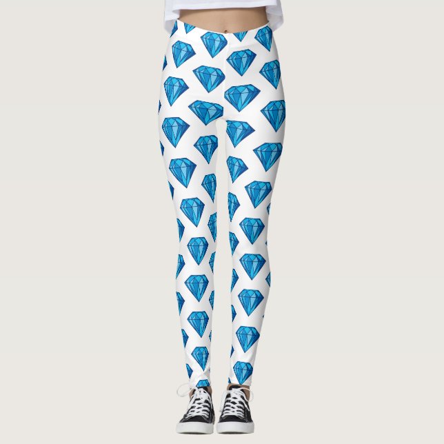 Blue Diamond  Leggings (Front)