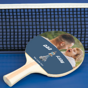 Blue Diamond Metallic King Chess Fathers Day  Ping Pong Paddle