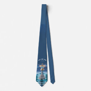 Blue Diamond Metallic King Chess Fathers Day  Tie