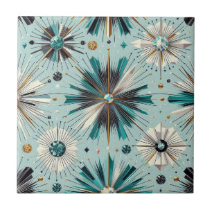 Blue Diamond Mid Century Modern Ceramic Tile
