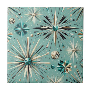 Blue Diamond Mid Century Modern Ceramic Tile