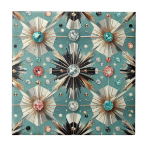 Blue Diamond Mid Century Modern Ceramic Tile