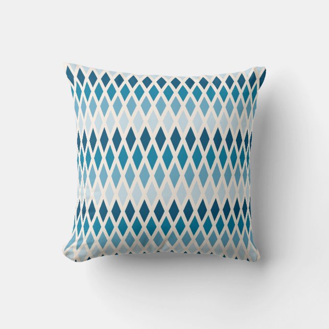 Blue Diamond Ombre Cushion (Front)