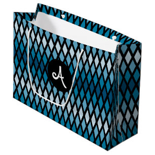 Blue Diamond Ombre Monogram Large Gift Bag
