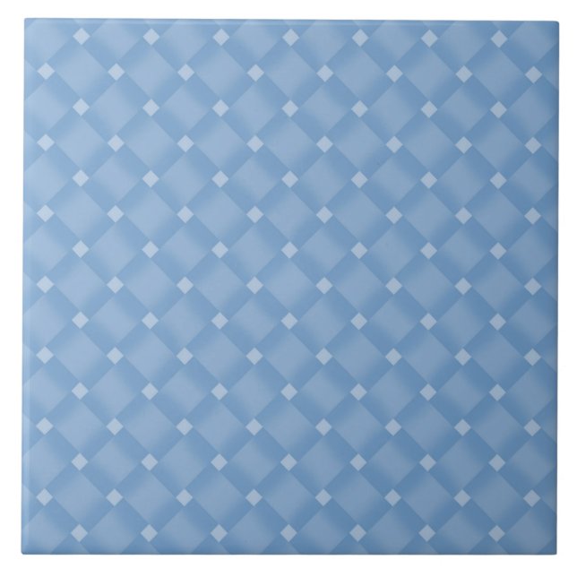 Blue Diamond Pattern Ceramic Tile (Front)