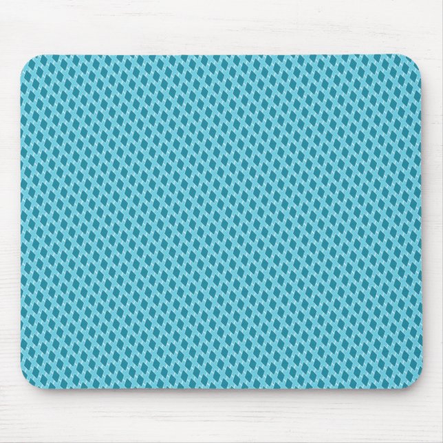 Blue Diamond Pattern Mouse Pad (Front)