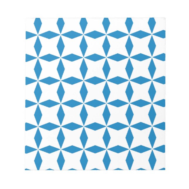 Blue Diamond Pattern Notepad (Front)