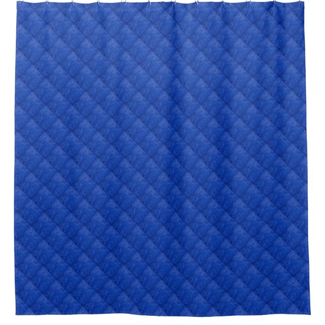 Blue Diamond Pattern Shower Curtain (Front)