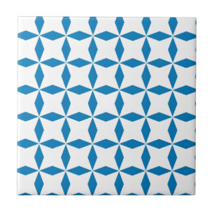 Blue Diamond Pattern Tile