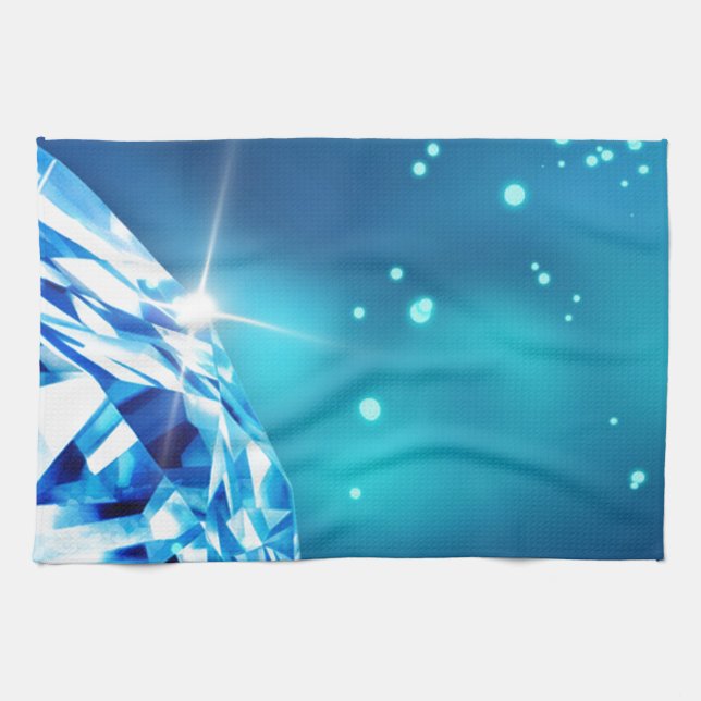 blue diamond tea towel (Horizontal)