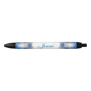 Blue Diamonds Black Ink Pen