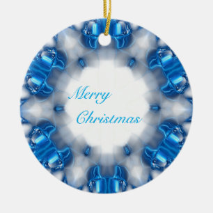 Blue Diamonds Ceramic Ornament