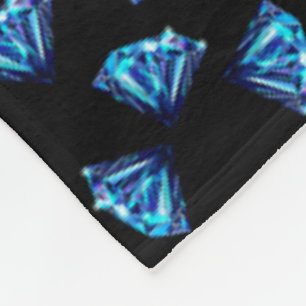 Blue Diamonds Fleece Blanket