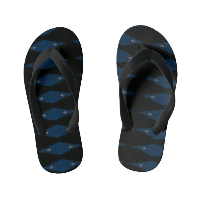blue diamonds kid's thongs (Footbed)