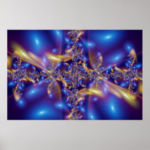 Blue diamonds poster