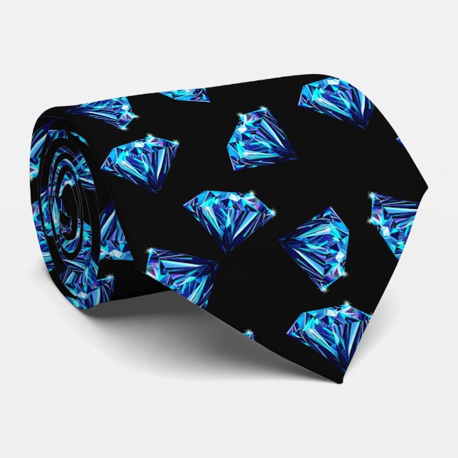 Blue Diamonds   Tie (Rolled)