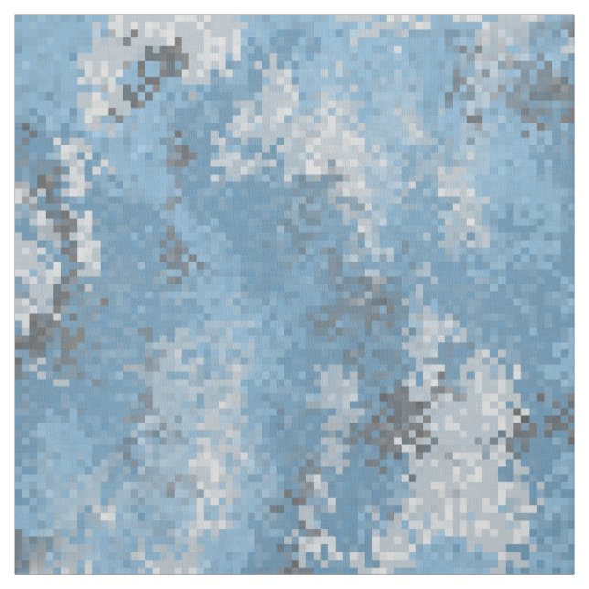 Blue Digi Camo Fabric (Swatch)