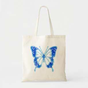 Blue Digital Butterfly, customise background Tote Bag