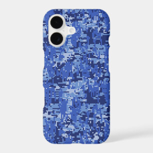 Blue Digital Pixels Camouflage Decor Texture