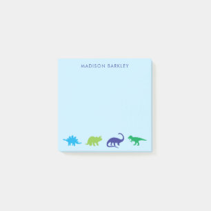 Blue Dinosaur Cute Kid's Dino Post-it Notes