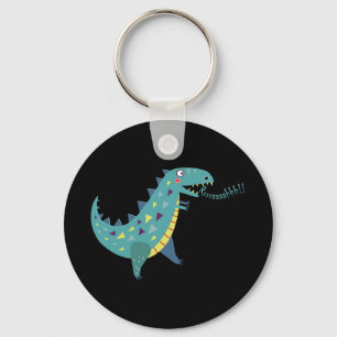 Blue Dinosaur T Rex Ba  Key Ring
