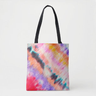 Blue Dirty Art Painting. Tie Dye Texture. Purple B Tote Bag