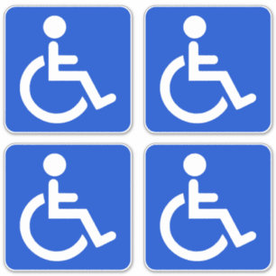 Blue disabled symbol