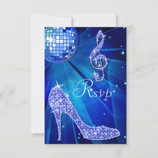 Blue Disco Ball Sparkle Heels RSVP (Front)