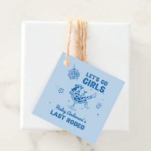 Blue Disco Cowgirl Rodeo Bachelorette Weekend Favour Tags