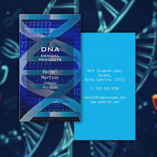 Blue DNA Medical Science Modern Business Card (Blue DNA Medical Science Modern Business Card)
