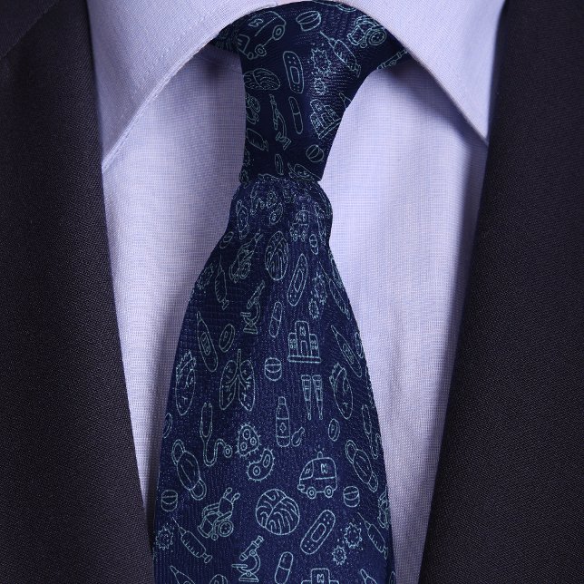 Blue Doctors, Healthcare Professionals Doodle Tie (Creator Uploaded)