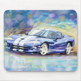BLUE DODGE VIPER MOUSE PAD