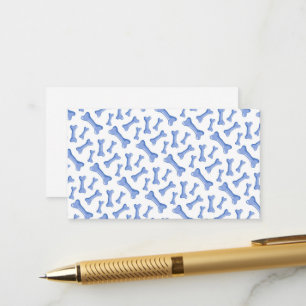 Blue Dog Bones Delicate Cute Puppies Animal Lover Enclosure Card
