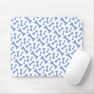 Blue Dog Bones Delicate Cute Puppies Animal Lover Mouse Pad
