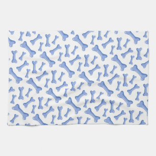 Blue Dog Bones Delicate Cute Puppies Animal Lover Tea Towel