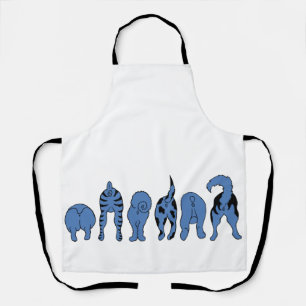 Blue Dog Butts Apron