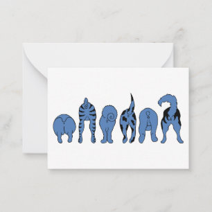 Blue Dog Butts Card