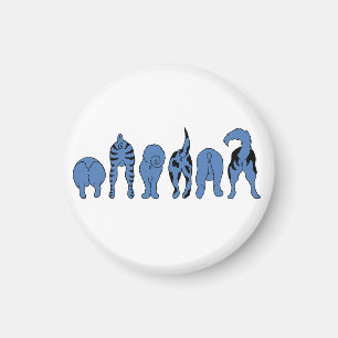 Blue Dog Butts Magnet