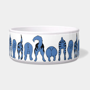 Blue Dog Butts Pattern