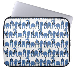 Blue Dog Butts Pattern Laptop Sleeve