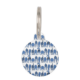Blue Dog Butts Pattern Pet Tag