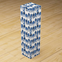 Blue Dog Butts Pattern