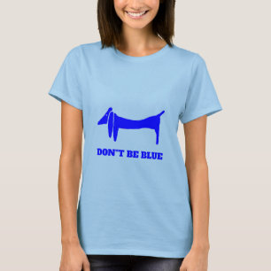 Blue Dog Dachshund Abstract T-Shirt
