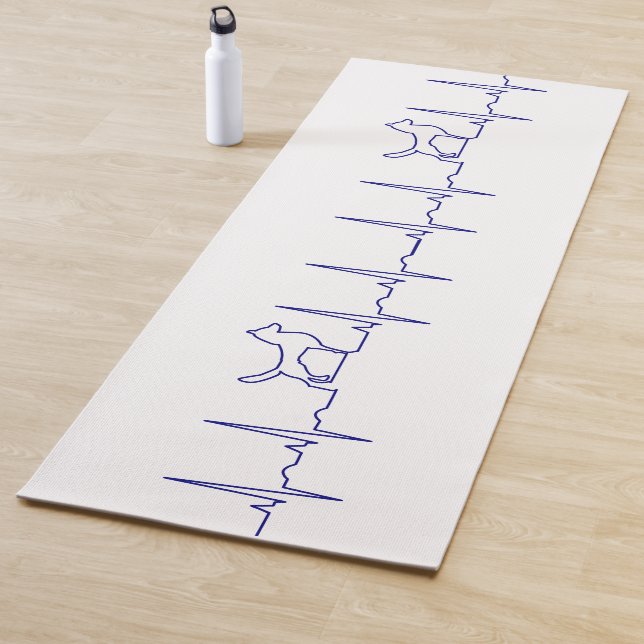 Blue Dog Heartbeat Yoga Mat   (In Situ)